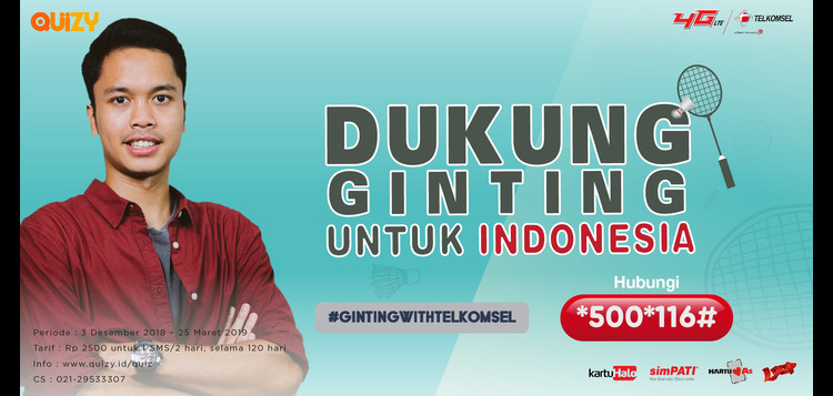 Dukung Ginting Untuk Indonesia!
